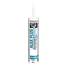 Dap 300ML, White, Alex Plus Acrylic Latex Caulk with Silicone - 35 ...