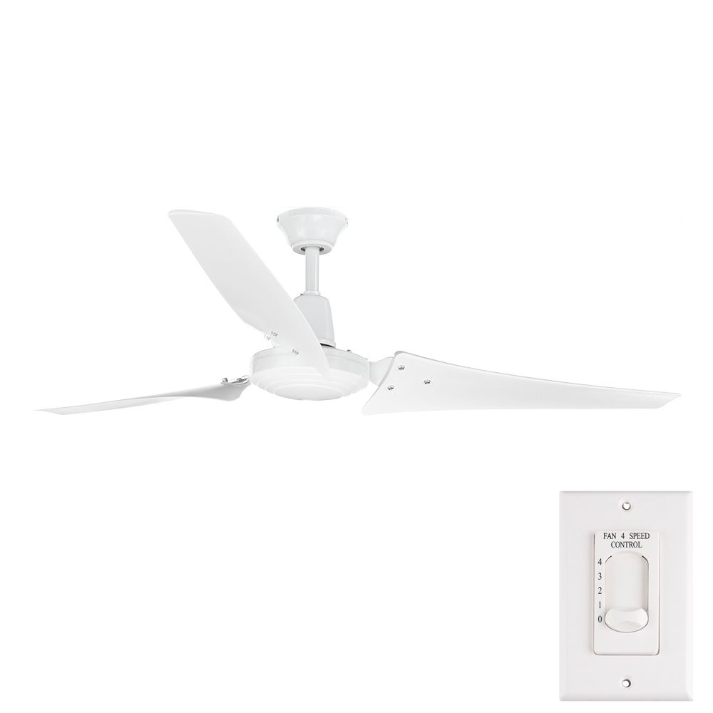 Hampton Bay White Industrial Ceiling Fan - 60 Inch | The Home Depot ...