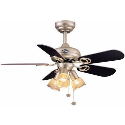 San Marino 36 Inch Led Indoor Brushed Steel Ceiling Fan With Light Kit