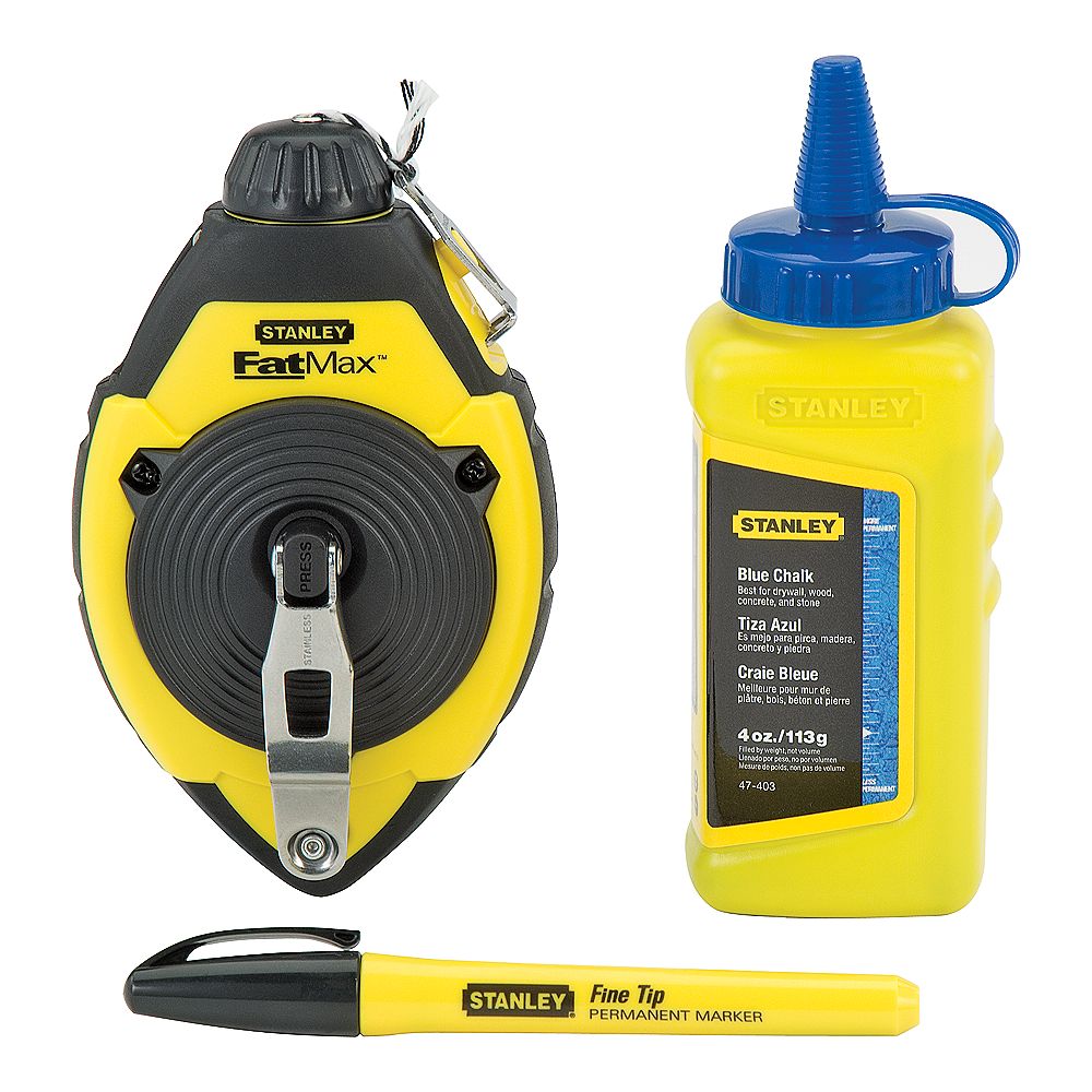 STANLEY FatMax 3 pc. Chalk Line Reel Layout Set The Home Depot Canada
