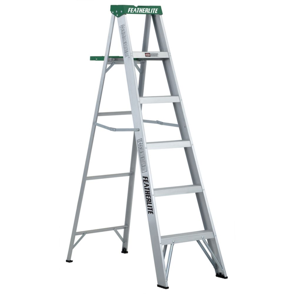 Featherlite Aluminum Step Ladder 6 Feet Grade Ii The Home Depot Canada