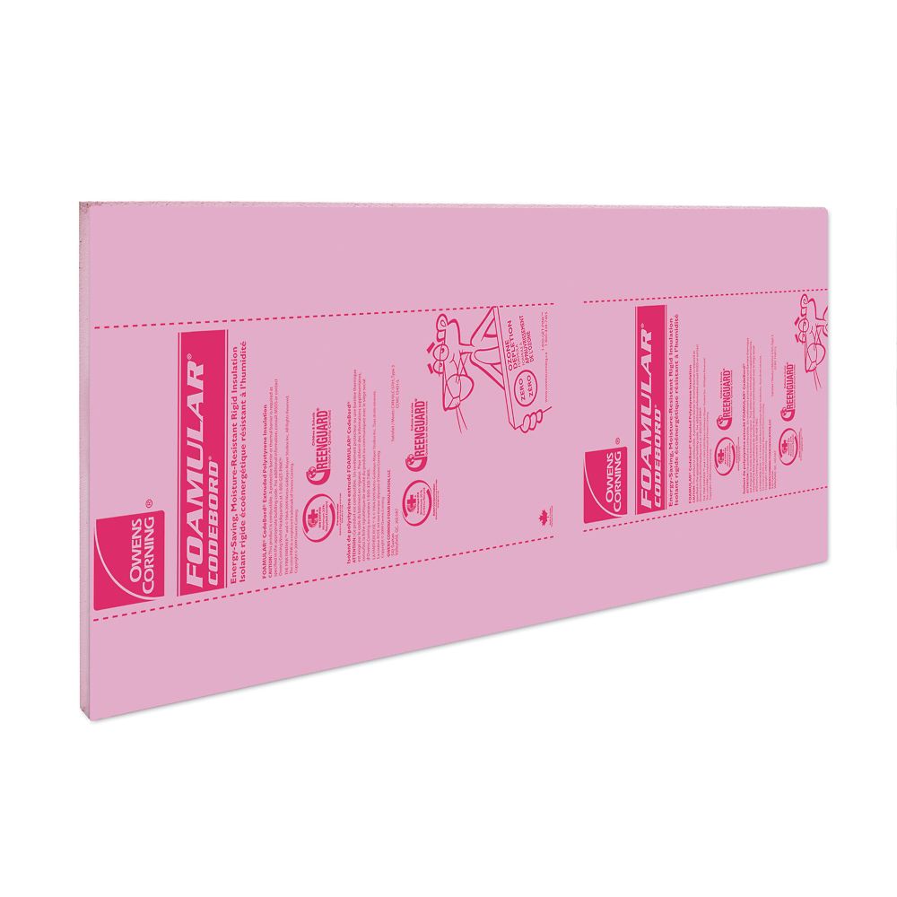 FOAMULAR CODEBORD Extruded Polystyrene Rigid Insulation 48" X 108" x