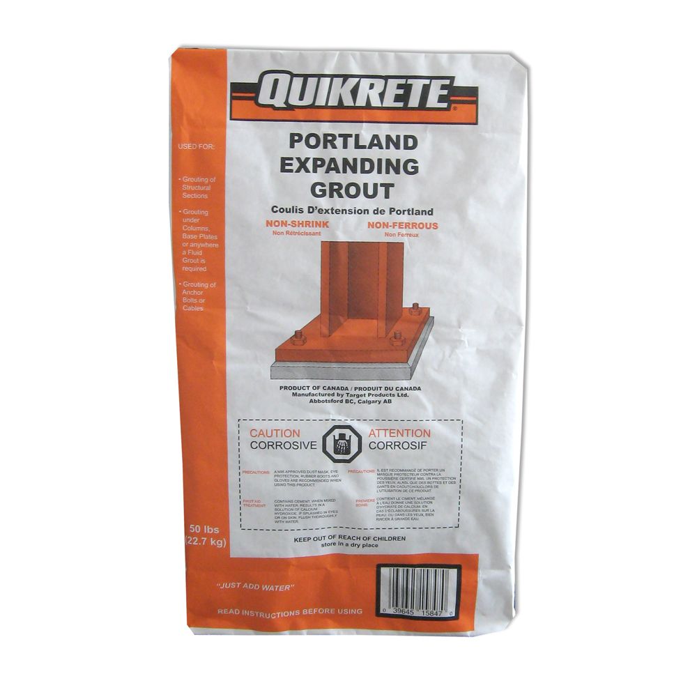 Quikrete Portland Expanding Grout 22.7kg The Home Depot Canada