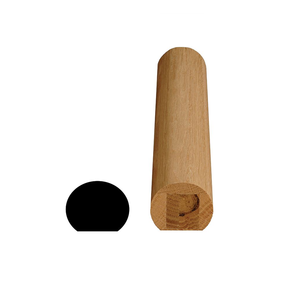 Alexandria Moulding Oak Round Handrail 1 3 4 In X 2 6 Ft Alexandria Moulding Oak Round Handrail 1 3 4 In X 2 6 Ft