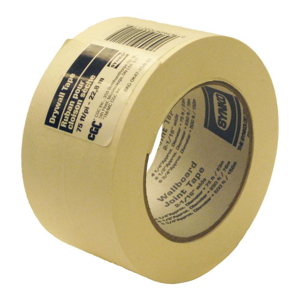Synko Paper Drywall Tape, 21/16 in x 75 Ft. Roll The Home Depot Canada