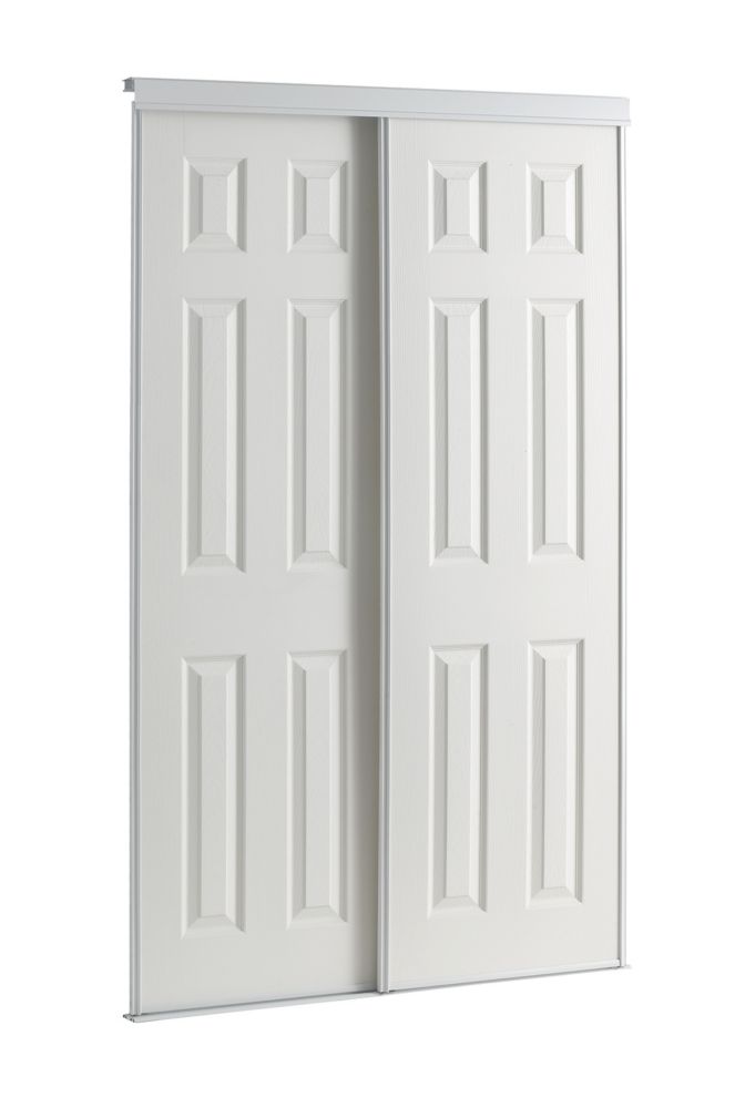 Veranda 60inch White Framed 6Panel Sliding Door The Home Depot Canada