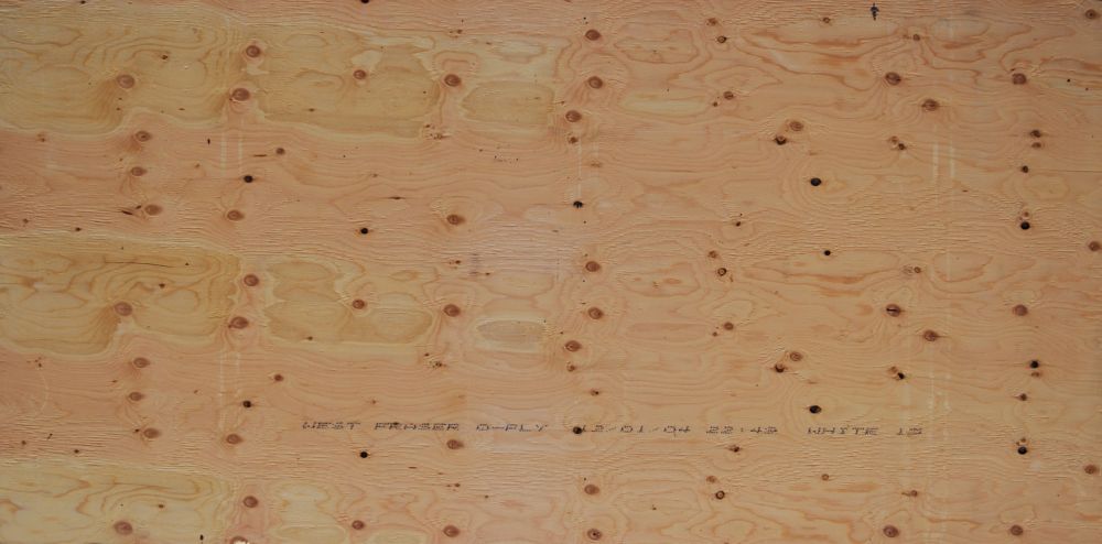 plywood tongue inch groove fir ft sheathing 4x8 standard fraser west 8mm select depot homedepot sanded canada