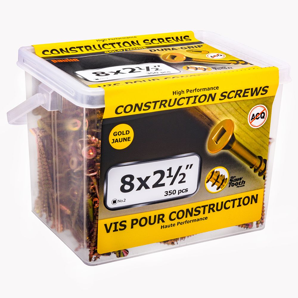 Paulin 8 X 2 1/2 Deck Screws Gold | The Home Depot Canada