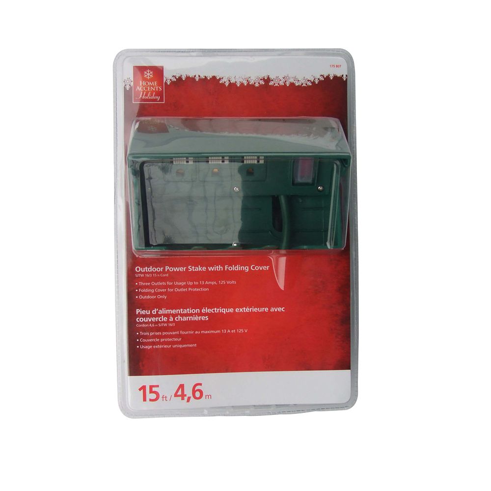 Home Accents Holiday outdoor power stake with folding cover The Home