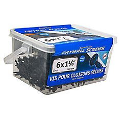 #6 x 1-1/4 po à tête plate Phillips Drive à filetage grossier Vis pour cloison sèche - 500 pièces