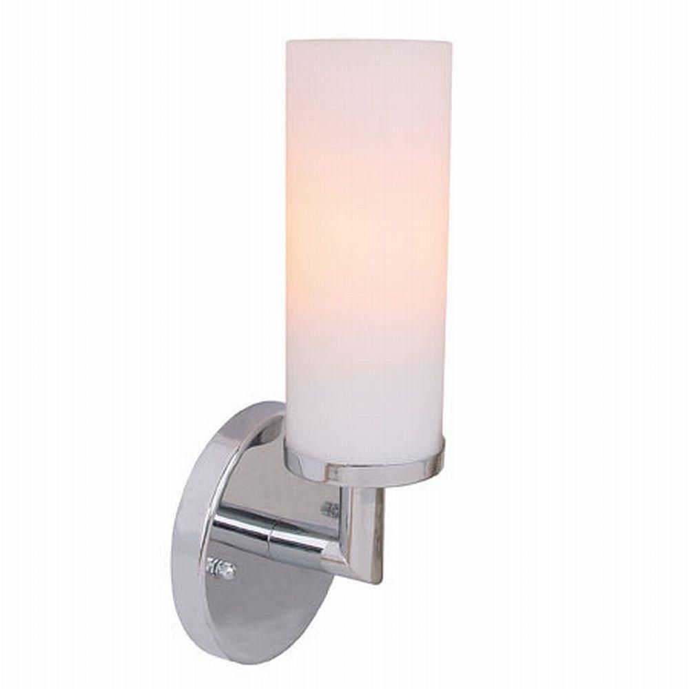 Eurofase Sydney Collection 1 Light Chrome Wall Sconce The Home Depot