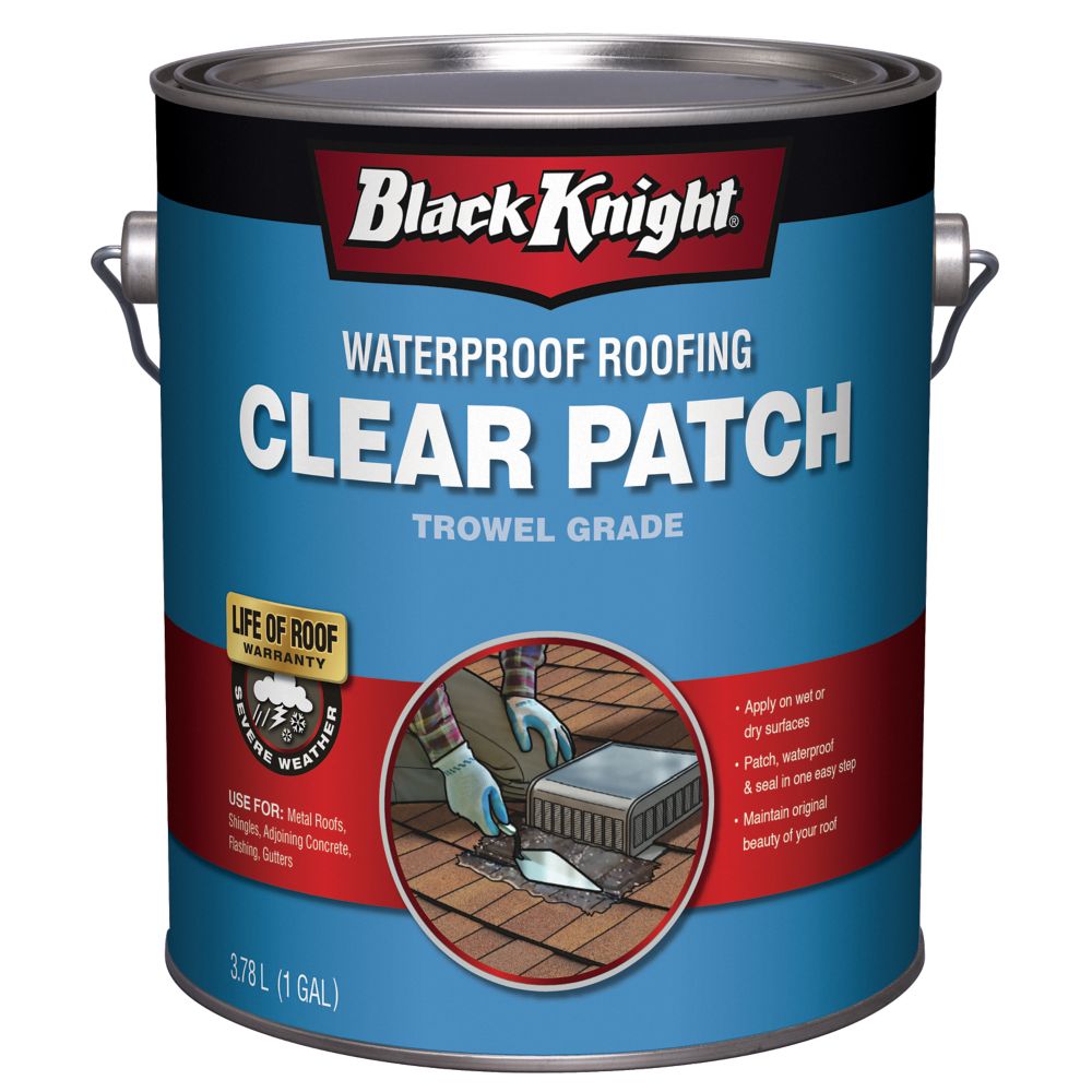 Black Knight 3.78L Clear Waterproof Roof Patch The Home Depot Canada