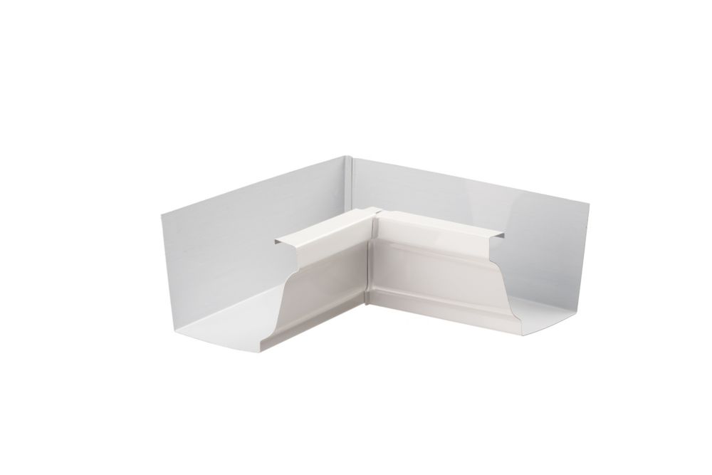Peak Products Aluminum Gutter 4 Inch Inside Corner Box Mitre White