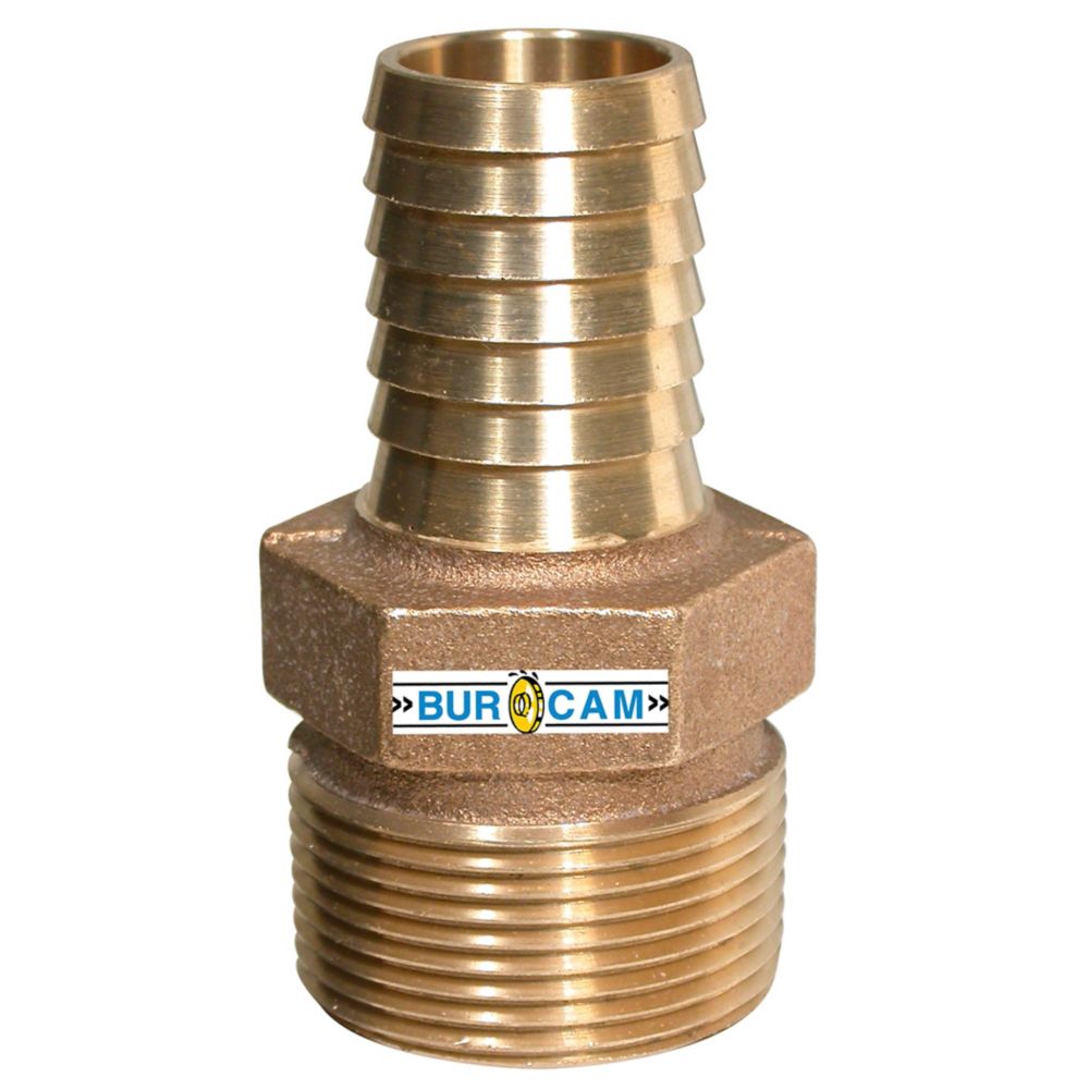 Bur-Cam Adaptateur De Reduction Bronze 1 1/4 po Mnpt X 1 po Barb Bur-Cam Adaptateur De Reduction Bronze 1 1/4 po Mnpt X 1 po Barb