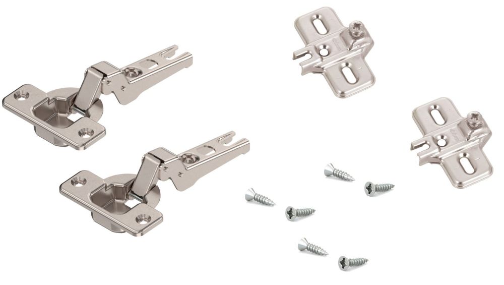 Blum Half Overlay Modul Hinge with Plate 100 Degree The Home Depot