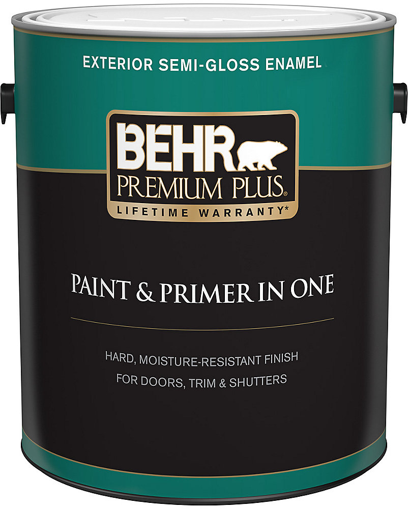 Behr Premium Plus Exterior Paint & Primer in One, Semi Behr Premium Plus Exterior Paint & Primer in One, Semi