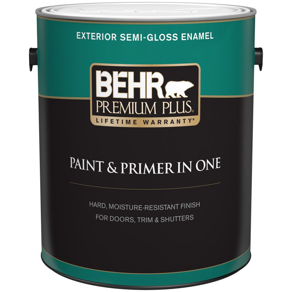 Behr Premium Plus Exterior Paint &amp; Primer in One, Semi