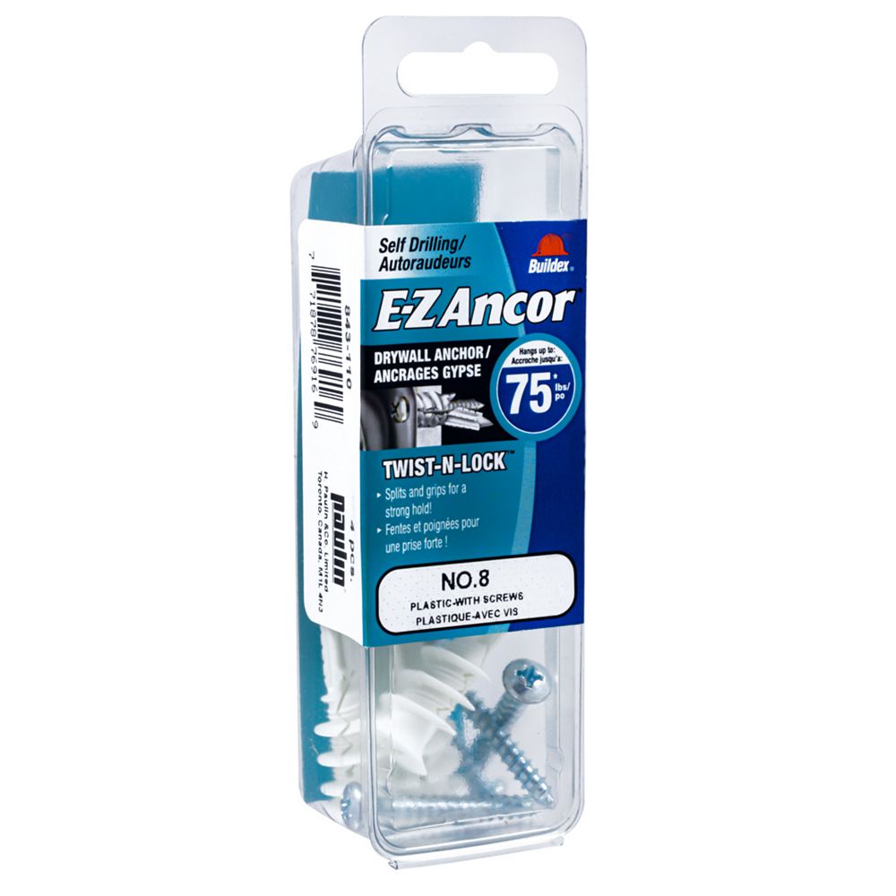 EZ Ancor® 8 EZ Ancor(R) Drywall Anchor in Nylon with Screw Heavy