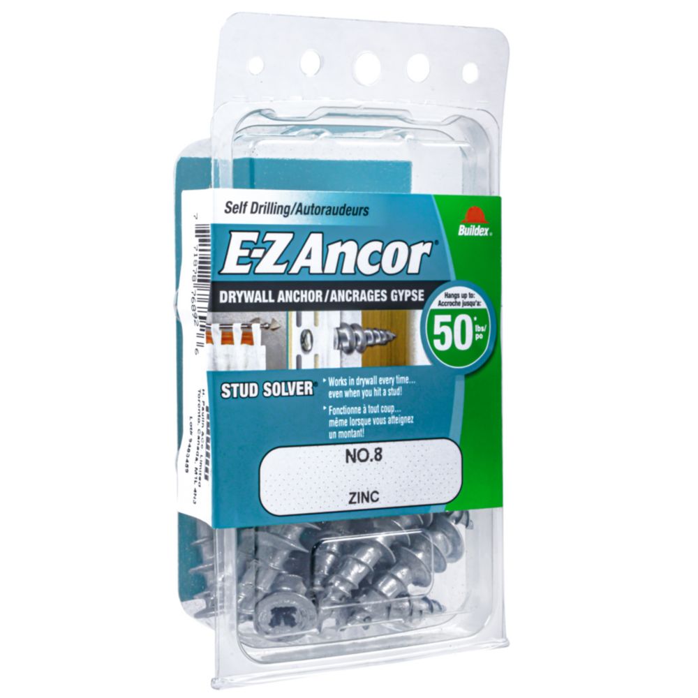 EZ Ancor® 8 EZ Ancor(R) Drywall Anchor in Zinc 20 pcs The Home