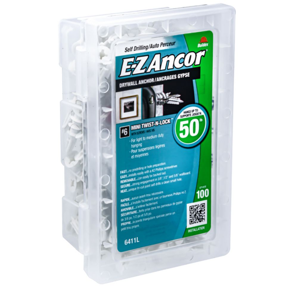 ITW 6 EZ Ancors Drywall Anchors With Screw The Home Depot Canada