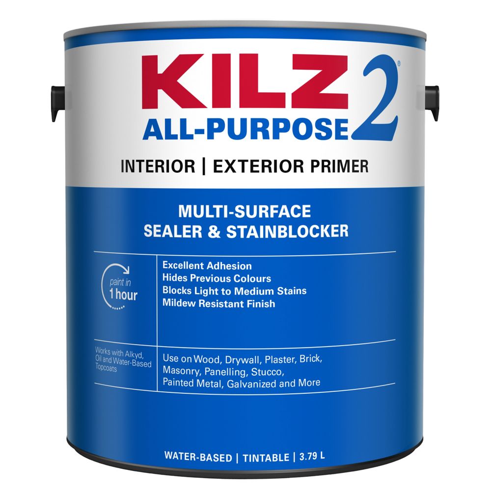 KILZ Latex Interior/Exterior Primer, Sealer, Stain Blocker ...