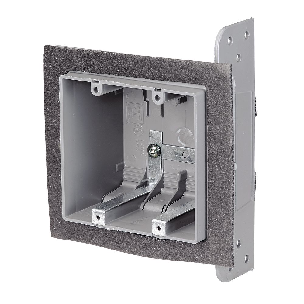 NuTek Two Gang Airtight Plastic Device Box The Home Depot Canada