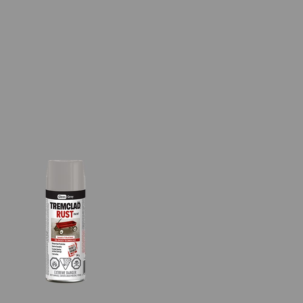 TREMCLAD Rust Paint Grey (340g Aerosol) The Home Depot Canada