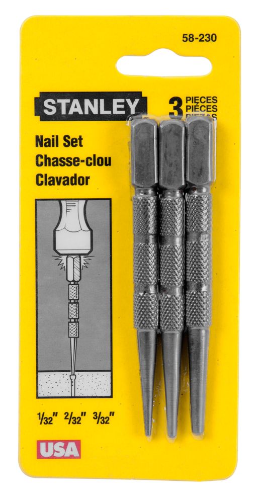 STANLEY 3 pc. NAIL SET | The Home Depot Canada