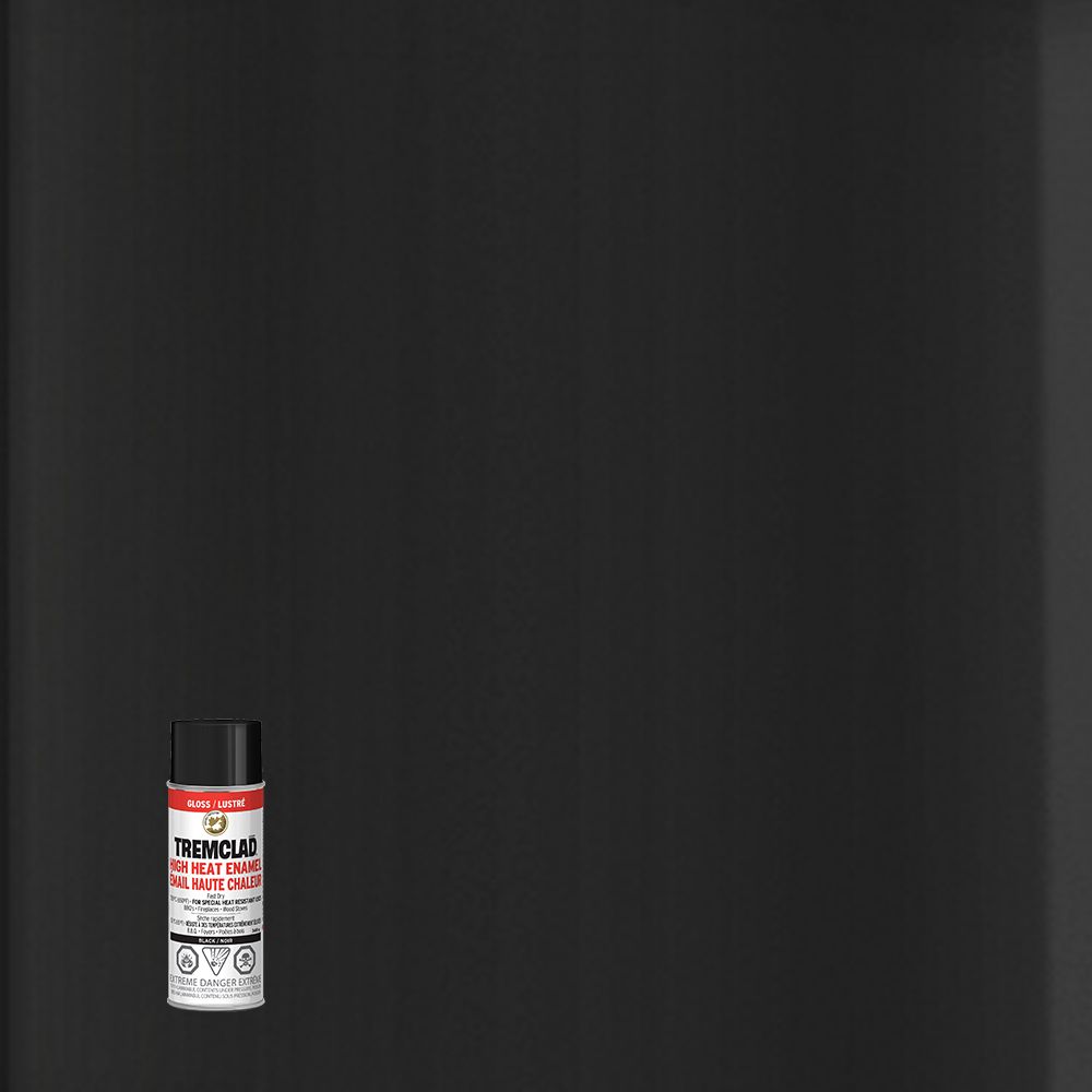 TREMCLAD High Heat Rust Paint Gloss Black (340g Aerosol) The Home