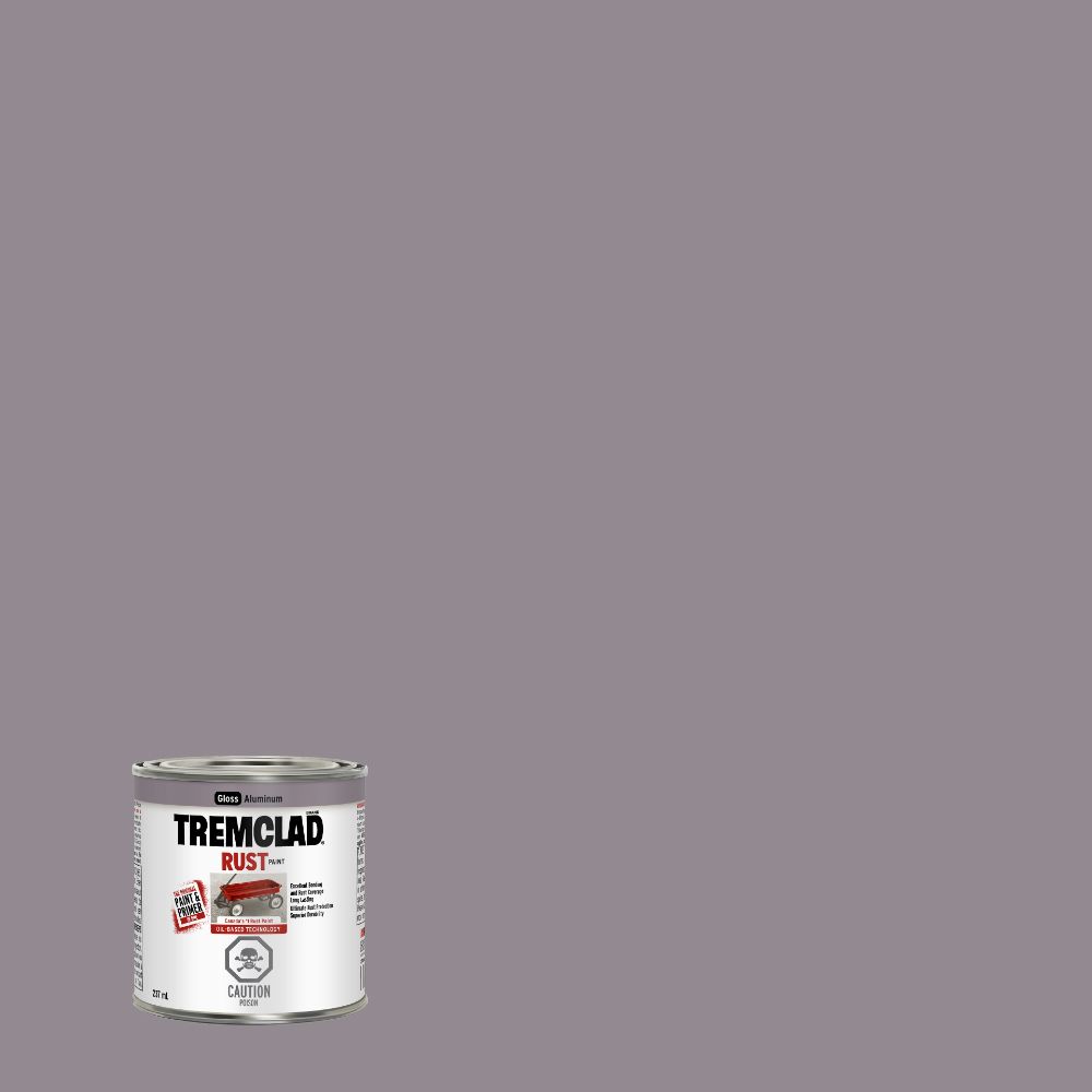 TREMCLAD 237 mL Oil Based Rust Paint In Gloss Aluminum | The Home Depot ...