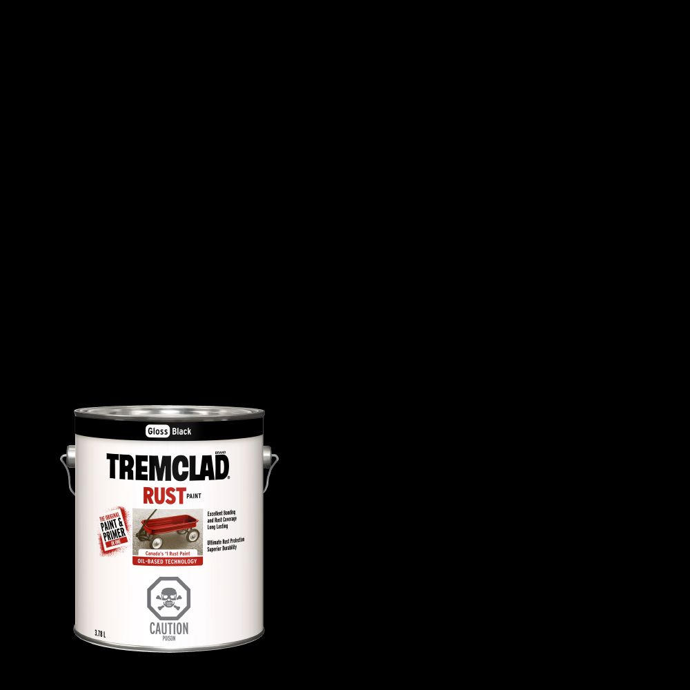 TREMCLAD WaterBased Rust Paint in Flat Black The Home Depot Canada