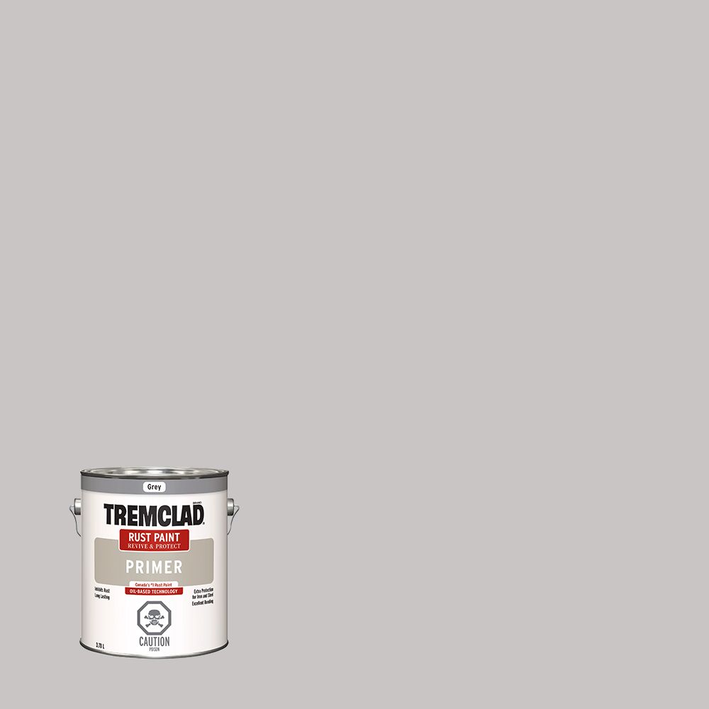 TREMCLAD 3.78L Oil Based Rust Paint Primer In Grey The Home Depot Canada