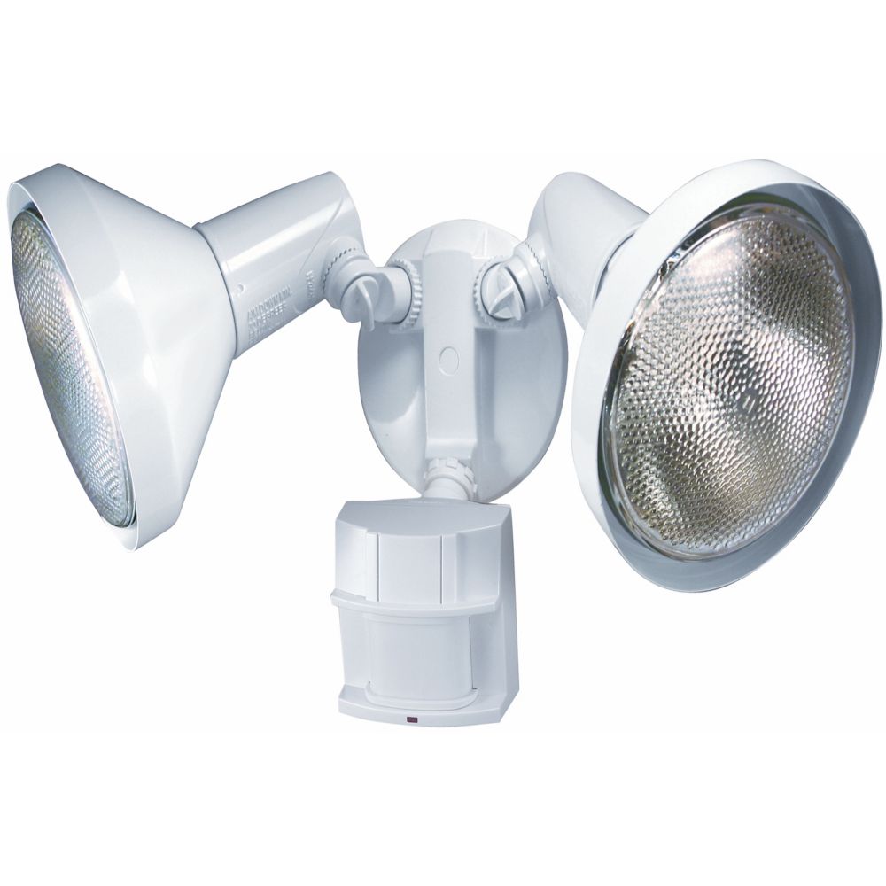 heath zenith motion sensing hardwired halogen white security light