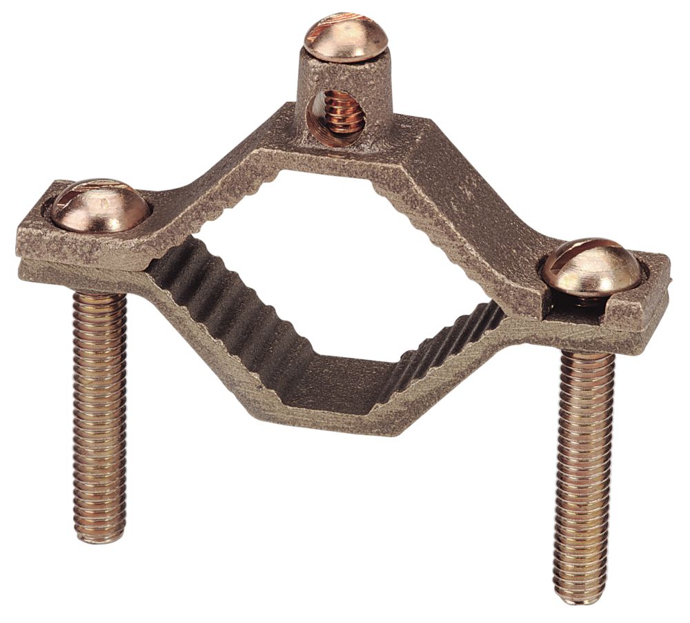 Iberville 11/4 In. 2 In. Ground Clamp Brass Bag of 1 The Home