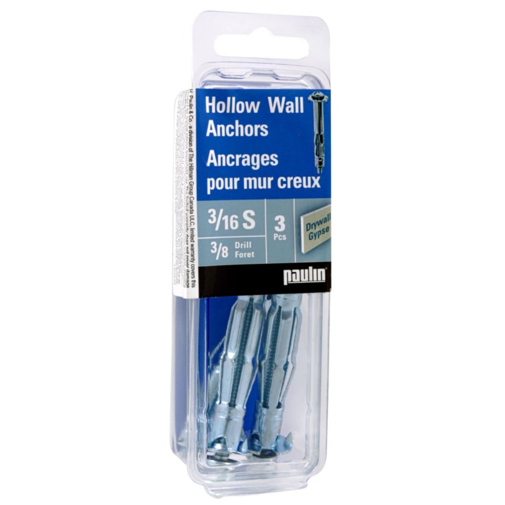 Paulin Papc 3/16S Hollow Wall Anchors The Home Depot Canada