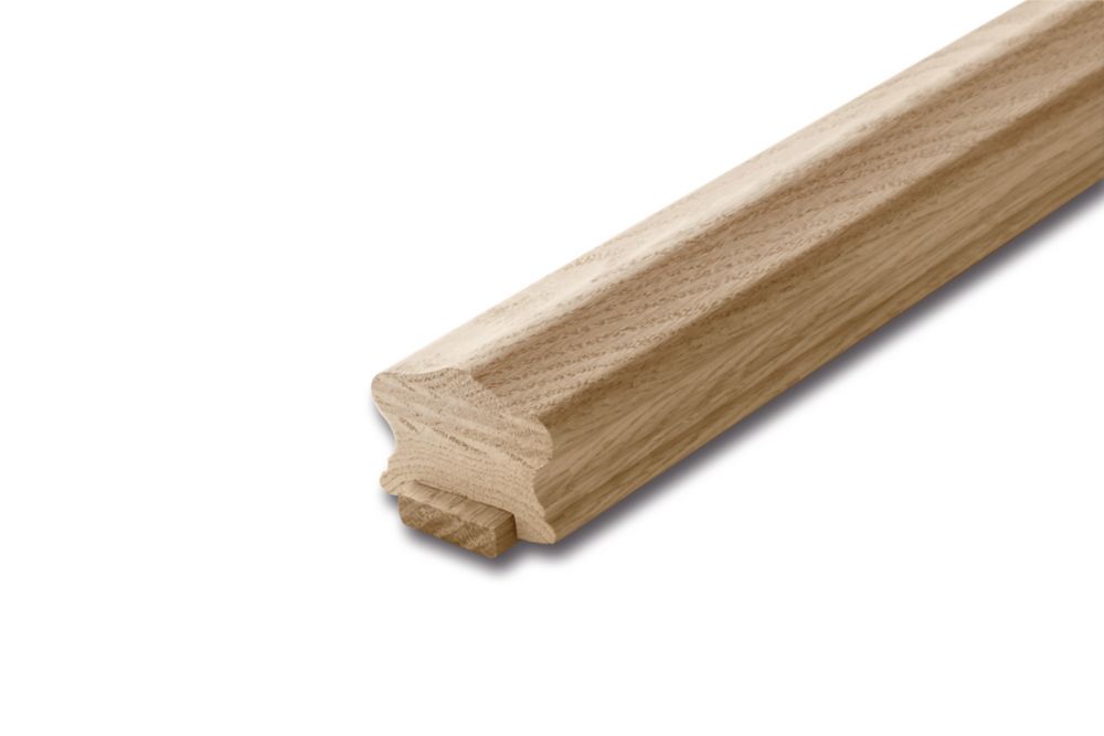 Alexandria Moulding Oak Handrail & Fillet 15/8 In. x 21/4 In. x 8 Ft