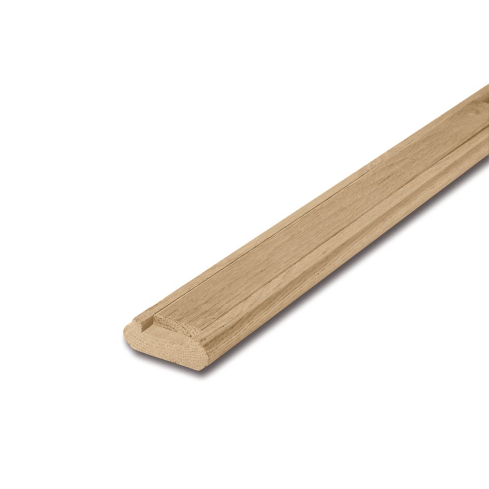 Alexandria Moulding Oak Shoe Rail & Fillet 3/4 In. x 21/4 In. x 8 Ft