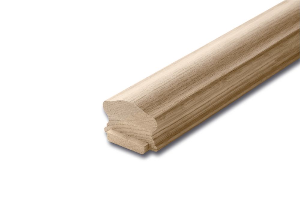 Alexandria Moulding Oak Round Handrail 1-3/4 In. x 2 In. x 6 Ft. | The ...