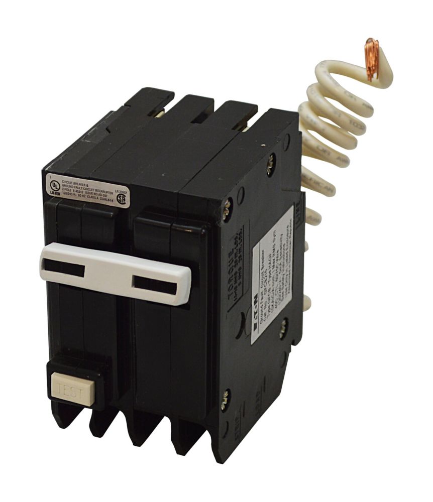 Eaton 30 Amp BR Type 2Pole GFCI Breaker with SelfTest The Home