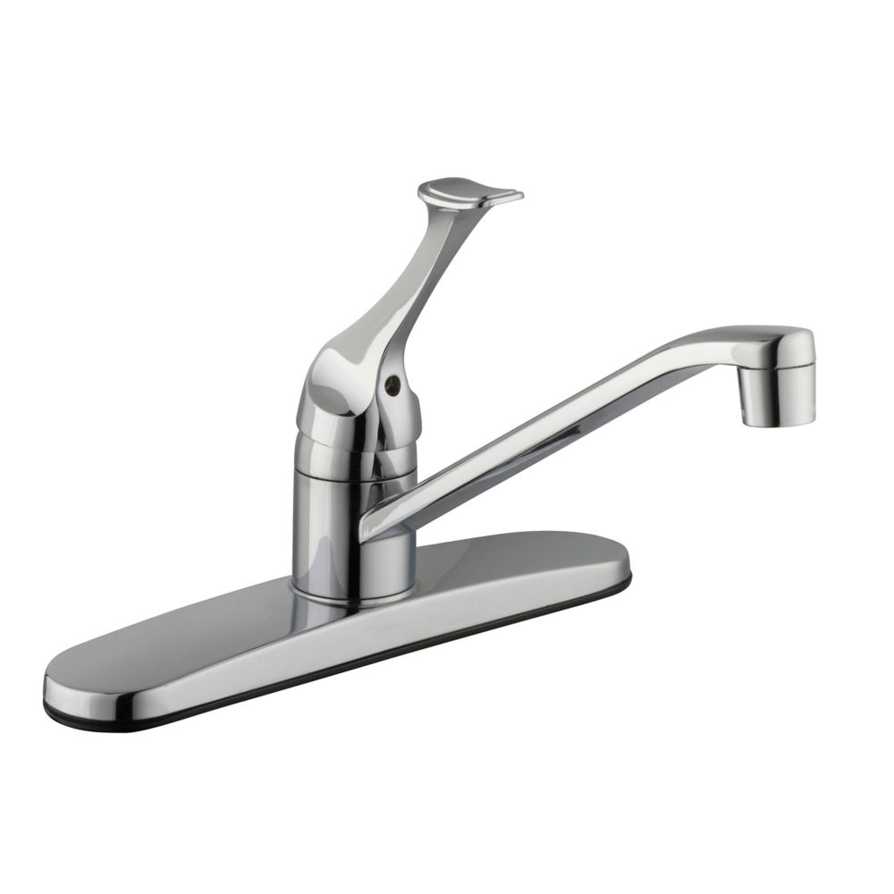 GLACIER BAY Single Handle Kitchen Faucet in Chrome | The ...