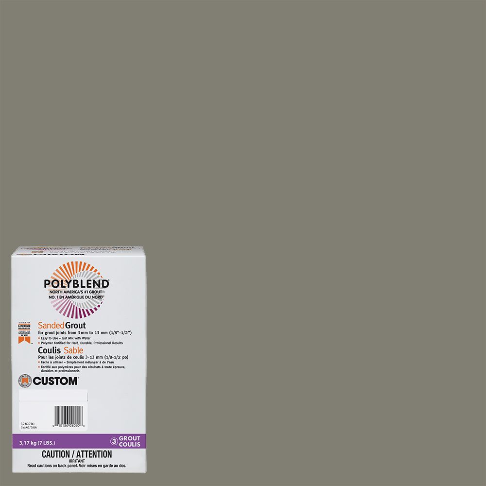 Custom Building Products 9 Natural Gray Polyblend Sanded Grout 7lb The Home Depot Canada