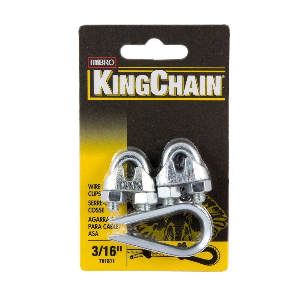 KingChain 3/16 In. Wire Rope Clip (2) Thimble (1) The Home Depot Canada
