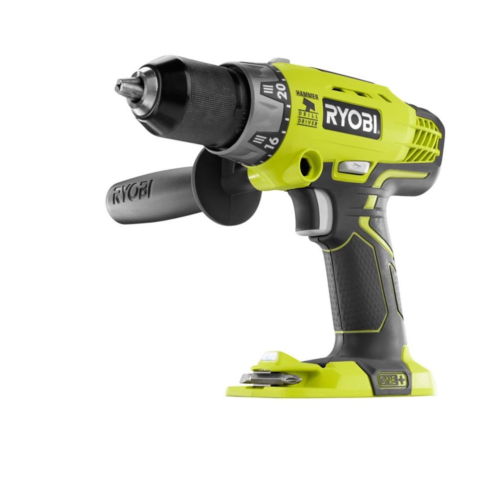 RYOBI 18V ONE+ Cordless 1/2-inch Hammer Drill/Driver with Handle (Tool ...