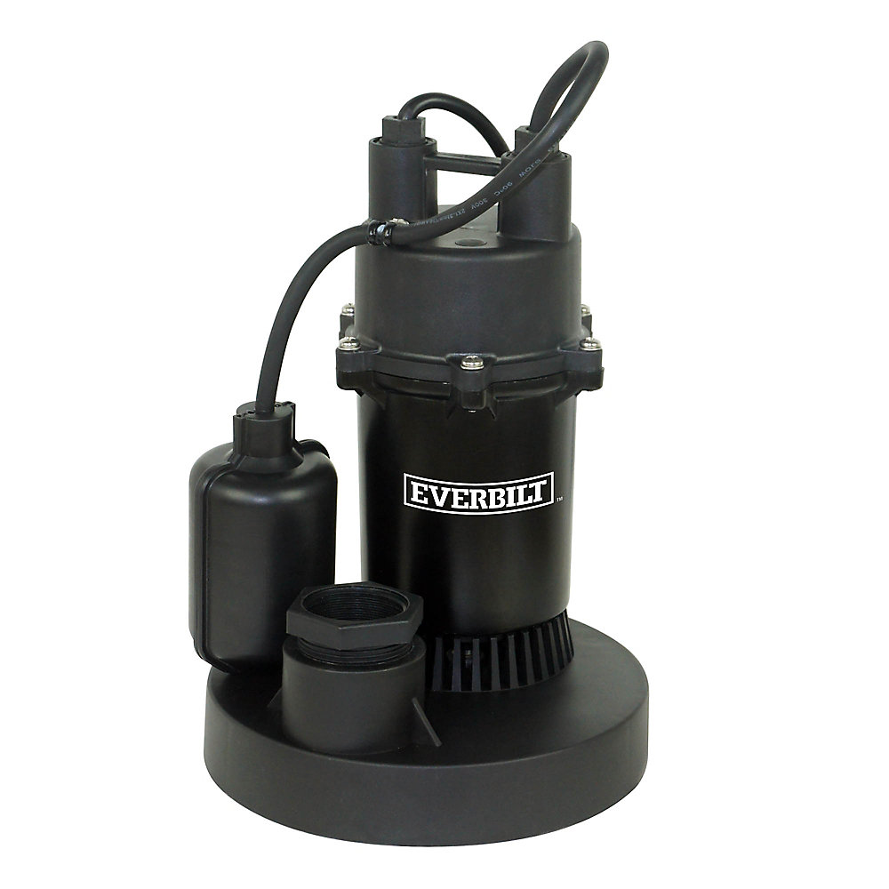 Everbilt 1/2 HP Submersible Sump Pump with Tether The Home Depot Canada Everbilt 1/2 HP Submersible Sump Pump with Tether The Home Depot Canada