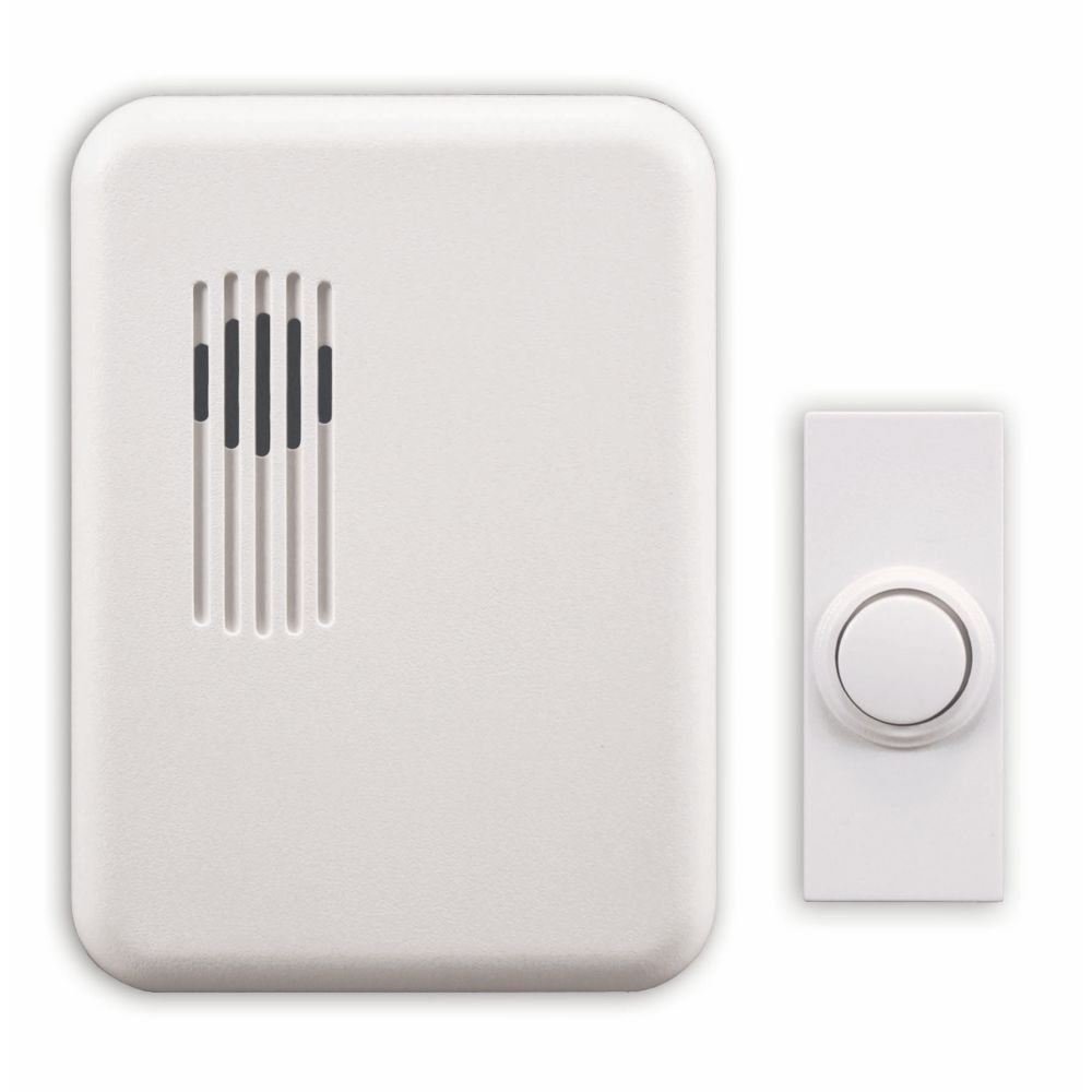 Wireless PlugIn Door Chime Kit With White Cover
