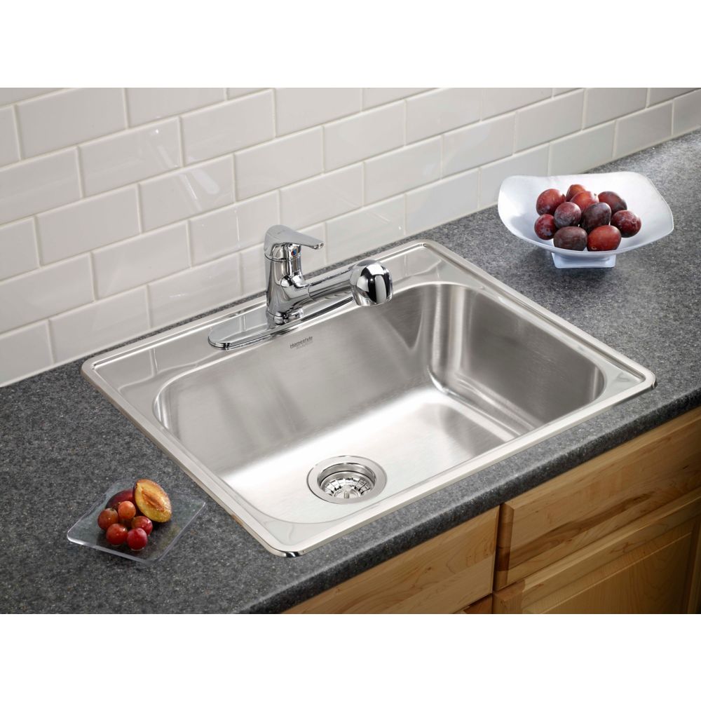 top mount kitchen sink stainless steel with side drain
