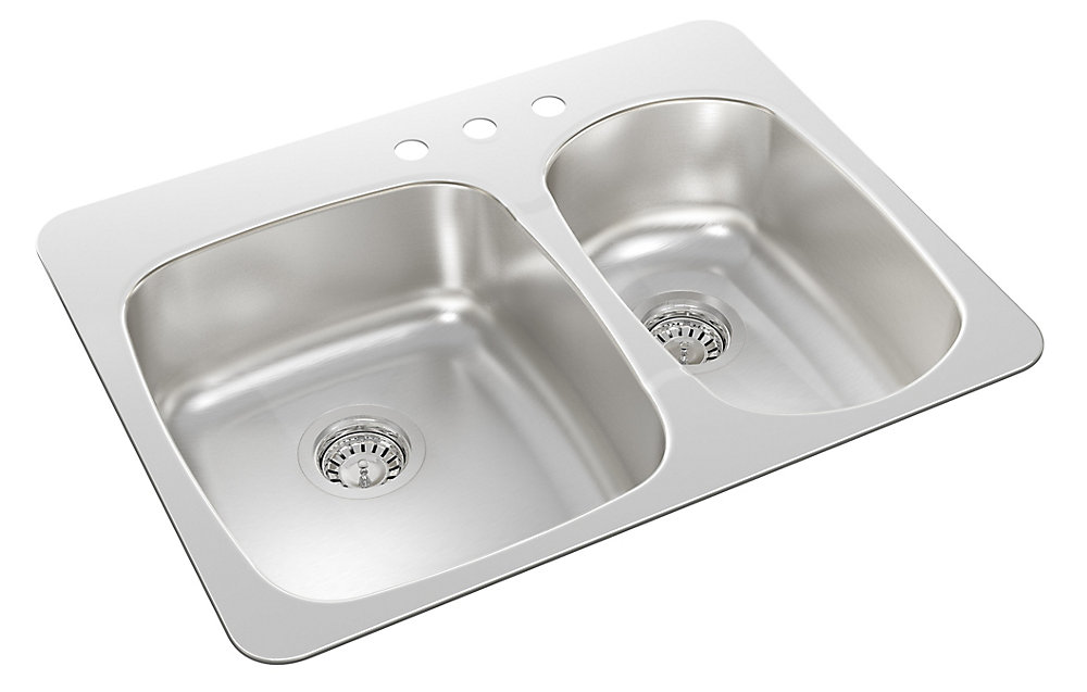 Drop In One And A Half Bowl Stainless Steel Sink