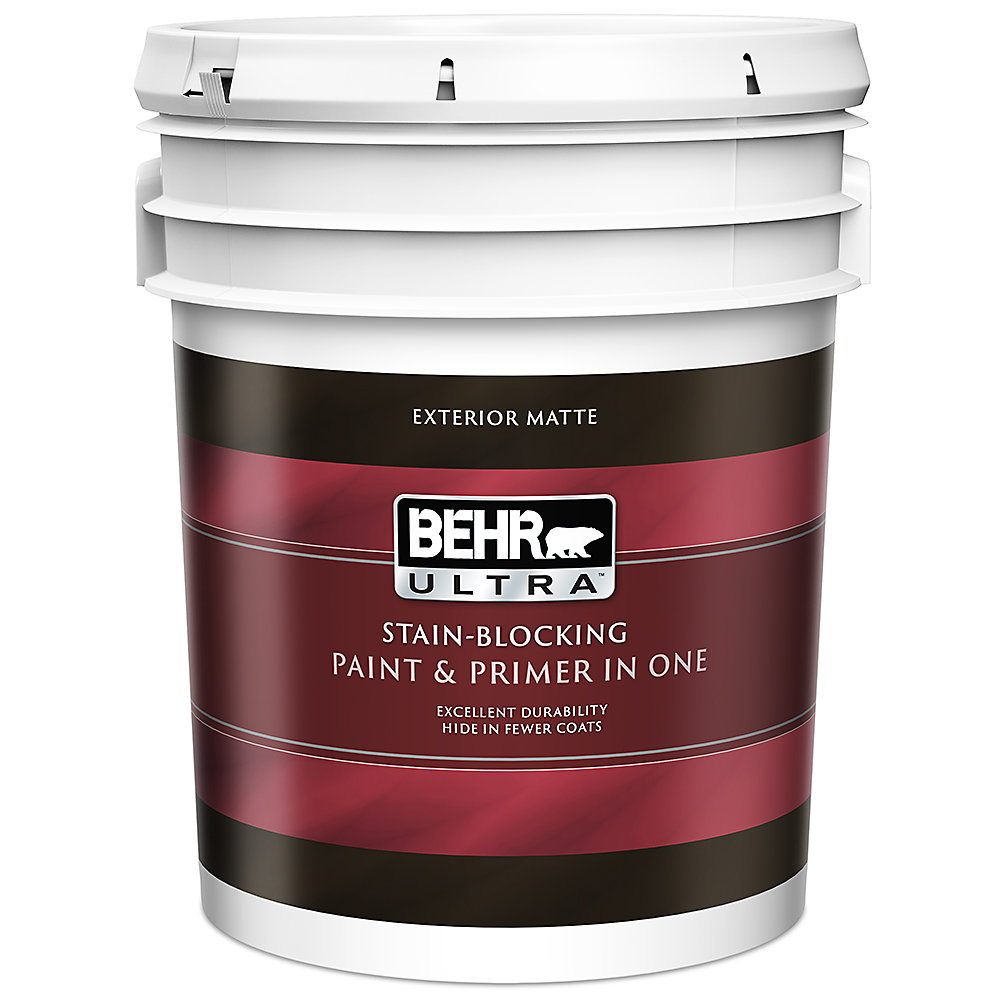 Exterior Paint & Primer in One, Flat Ultra Pure White Exterior Paint & Primer in One, Flat Ultra Pure White
