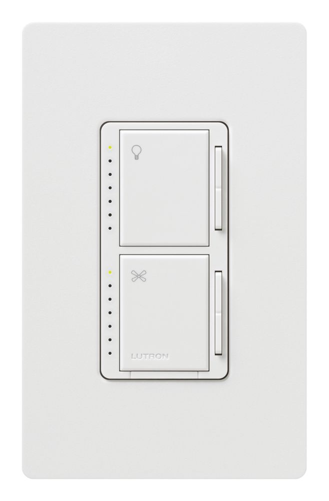 Lutron Maestro Light/Fan Control In White | The Home Depot Canada