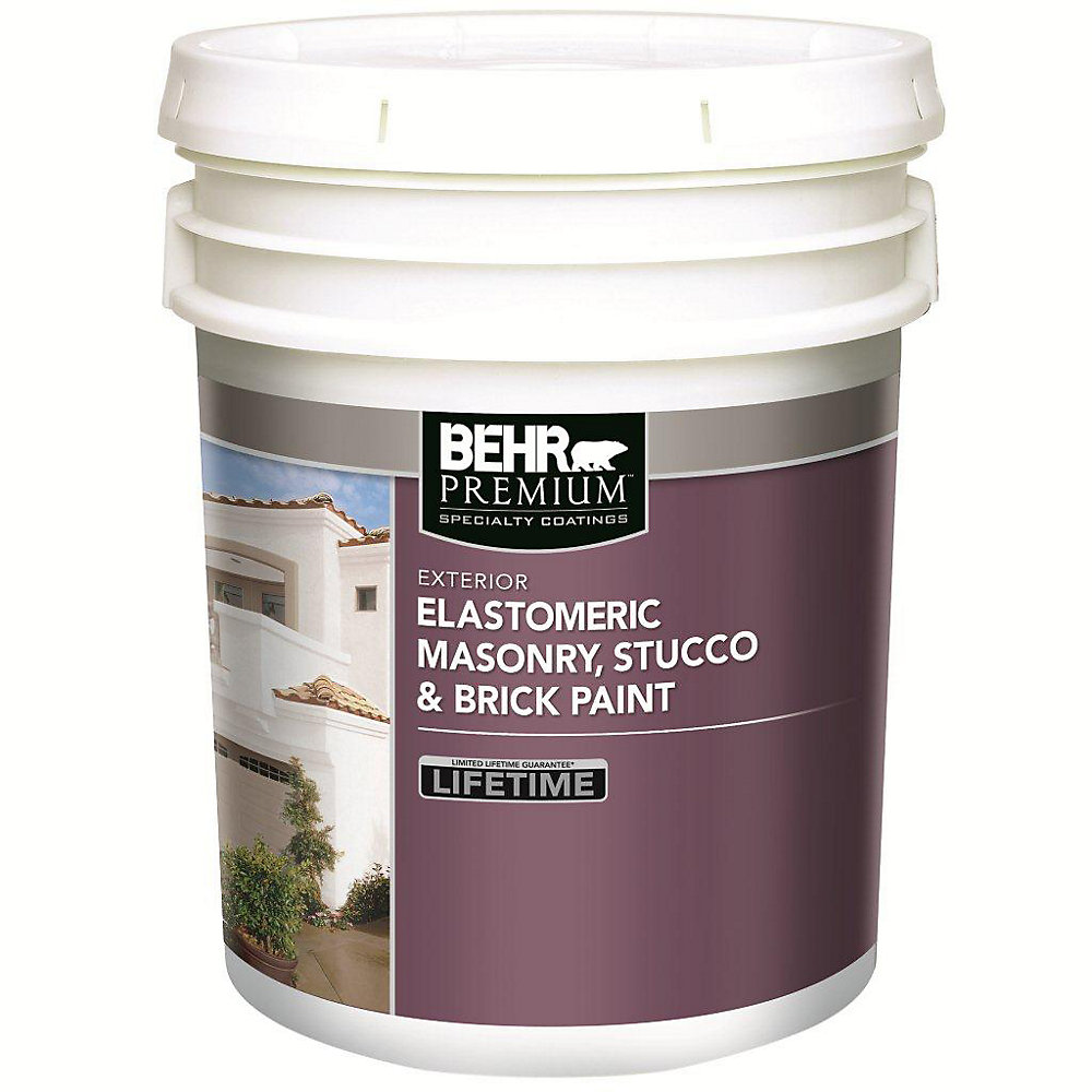 BEHR Elastomeric Masonry, Stucco & Brick Paint, White Base, 18.3 L BEHR Elastomeric Masonry, Stucco & Brick Paint, White Base, 18.3 L